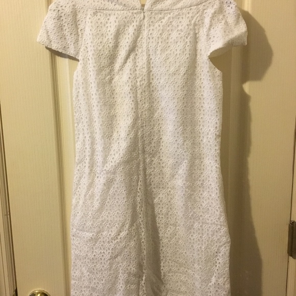 Banana Republic white cotton eyelet dress sz 4 - Picture 2 of 3